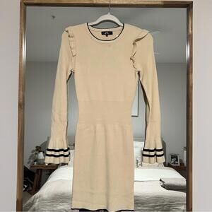 Cream & Black Knit Dress